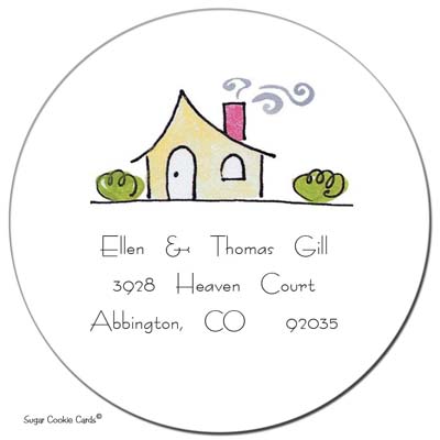 Sugar Cookie Gift Stickers - Yellow House